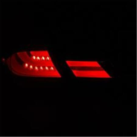 ANZO USA Chrome LED Tail Lights, Smoke 321325